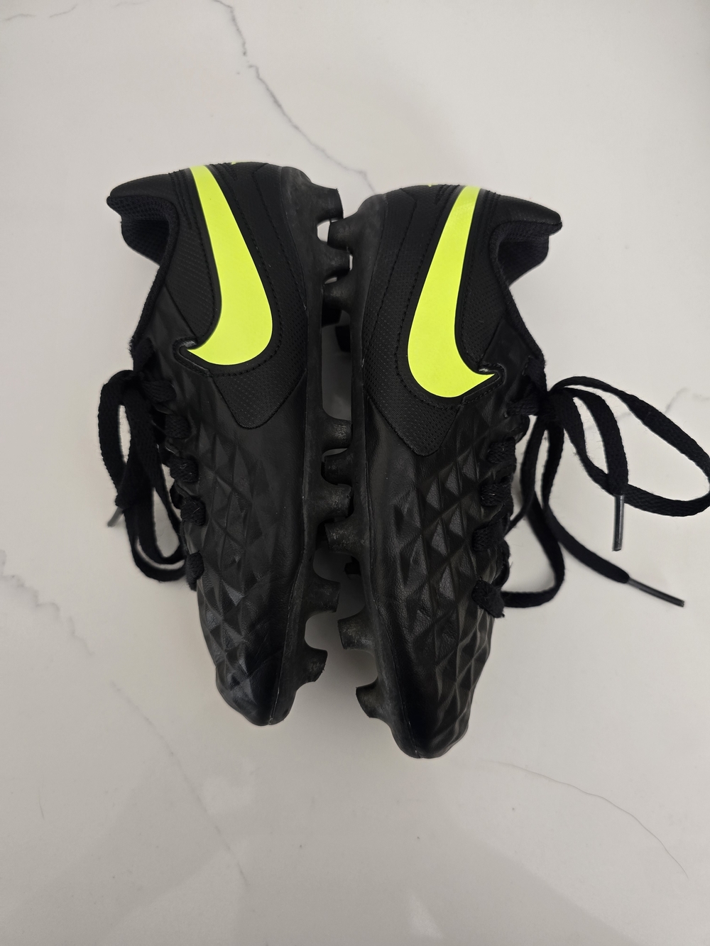 Nike Black and Neon Yellow Soccer Cleats